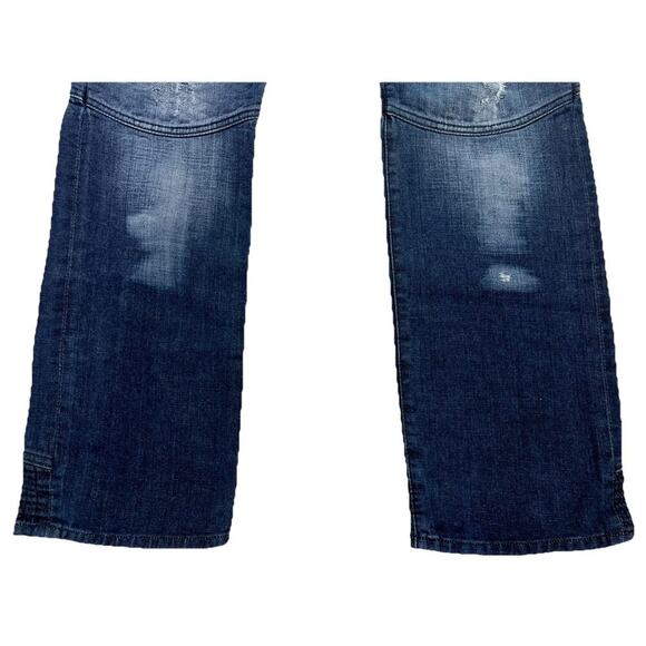 ROCK STAR Men's Sushi Distressed Button Fly Cotton Blend Jeans Size 34” X 33” - Picture 4 of 10